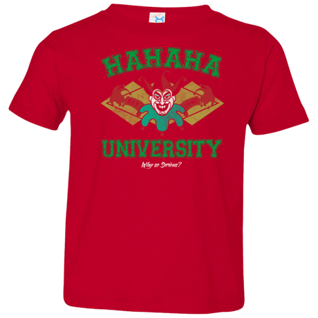 T-Shirts Red / 2T Hahaha University Toddler Premium T-Shirt
