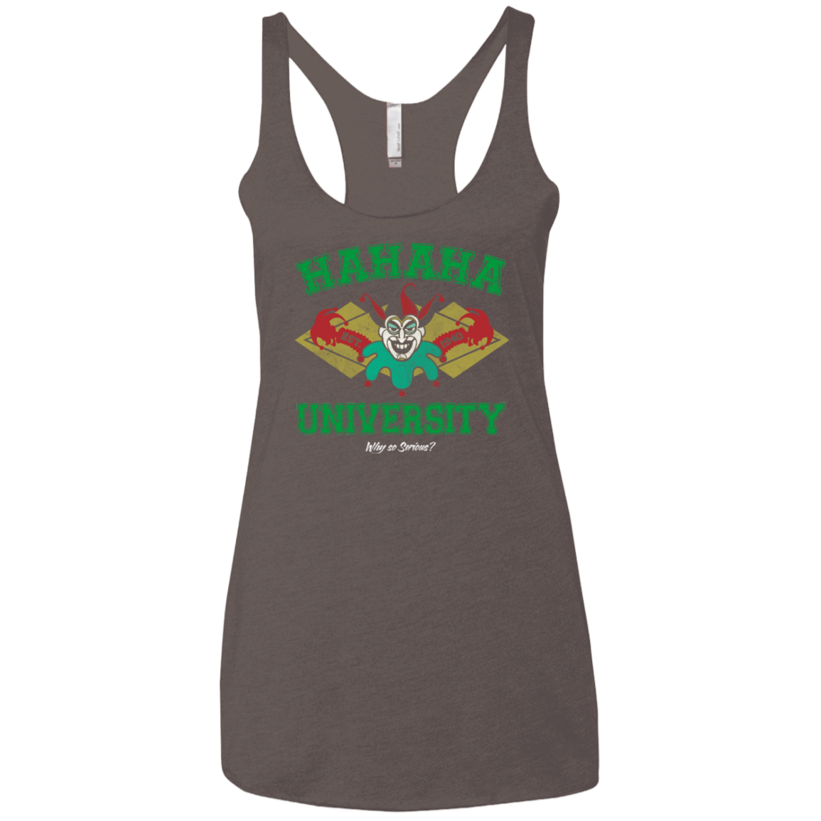 T-Shirts Macchiato / X-Small Hahaha University Women's Triblend Racerback Tank