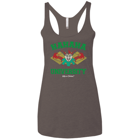 T-Shirts Macchiato / X-Small Hahaha University Women's Triblend Racerback Tank