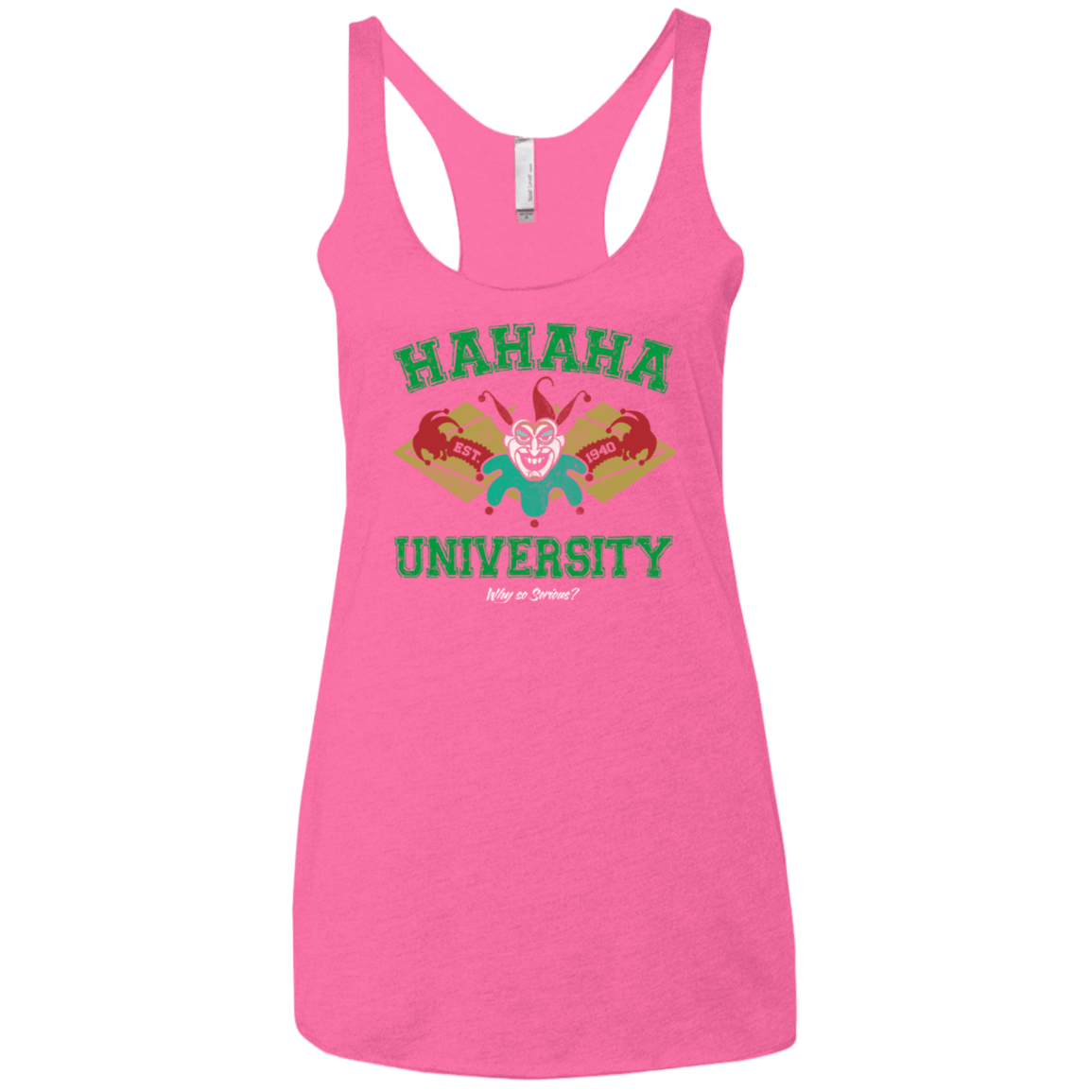 T-Shirts Vintage Pink / X-Small Hahaha University Women's Triblend Racerback Tank