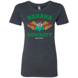 T-Shirts Vintage Navy / Small Hahaha University Women's Triblend T-Shirt
