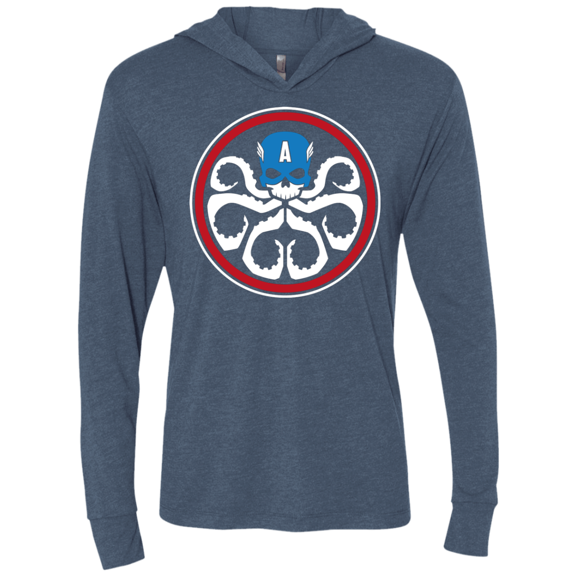 T-Shirts Indigo / X-Small Hail America Triblend Long Sleeve Hoodie Tee