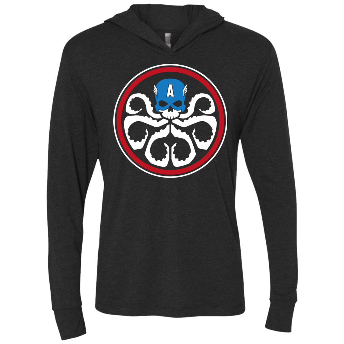 T-Shirts Vintage Black / X-Small Hail America Triblend Long Sleeve Hoodie Tee