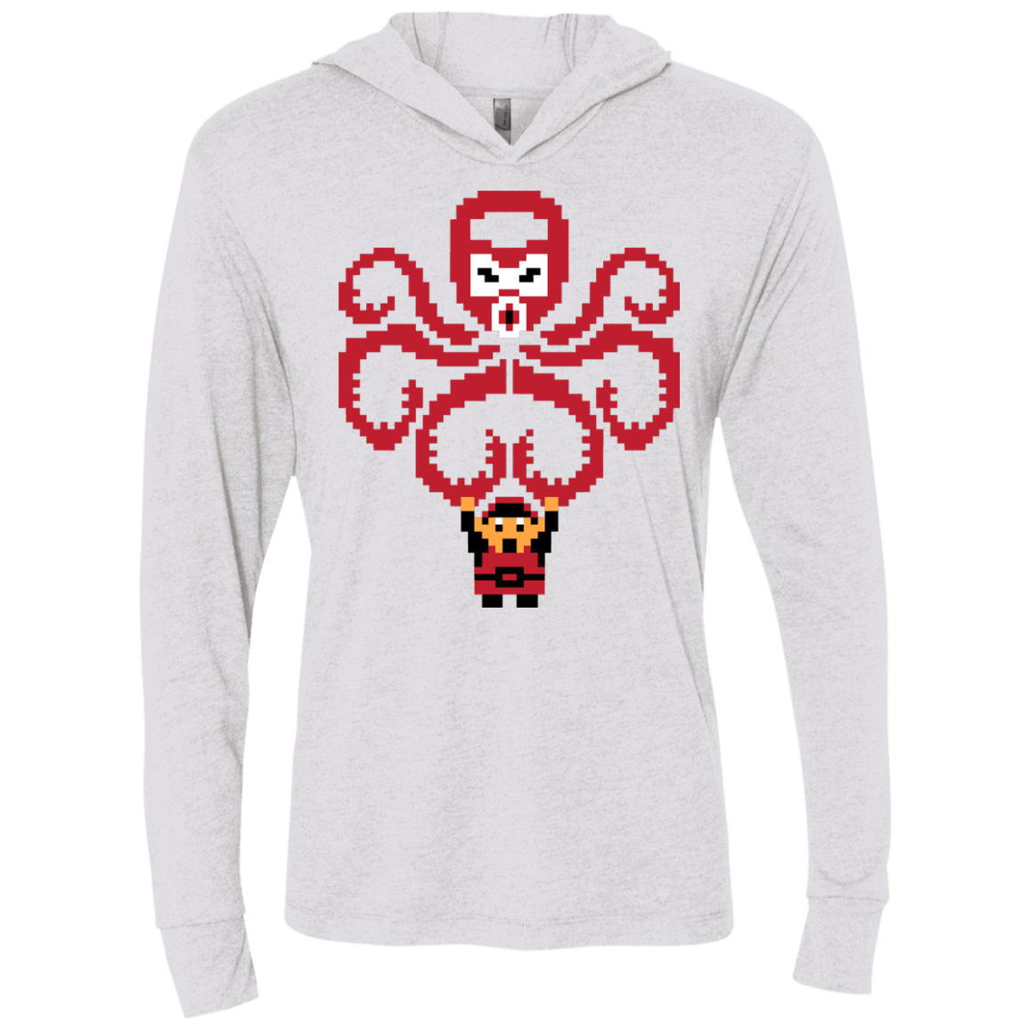 T-Shirts Heather White / X-Small Hail Octorok Triblend Long Sleeve Hoodie Tee