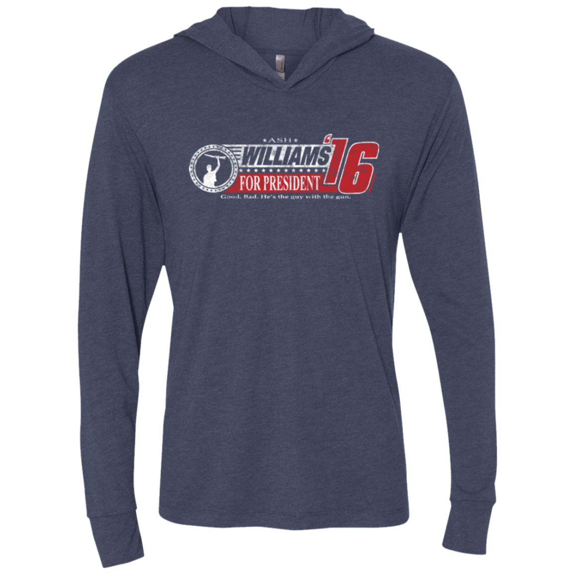 T-Shirts Vintage Navy / X-Small Hail To The Chief Triblend Long Sleeve Hoodie Tee