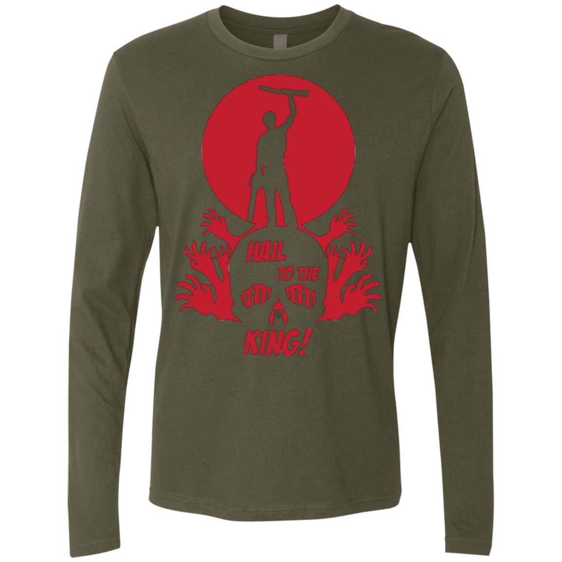 T-Shirts Military Green / Small Hail to the King Men's Premium Long Sleeve