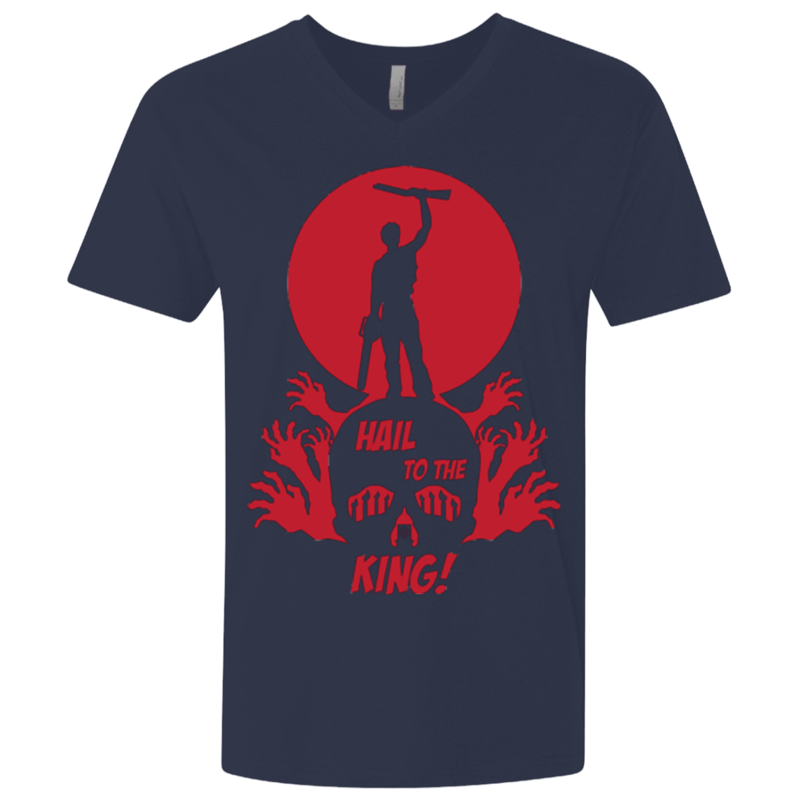 T-Shirts Midnight Navy / X-Small Hail to the King Men's Premium V-Neck