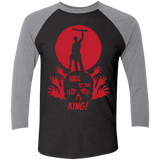 T-Shirts Vintage Black/Premium Heather / X-Small Hail to the King Men's Triblend 3/4 Sleeve