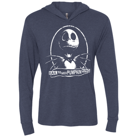 T-Shirts Vintage Navy / X-Small Hail To The King Triblend Long Sleeve Hoodie Tee