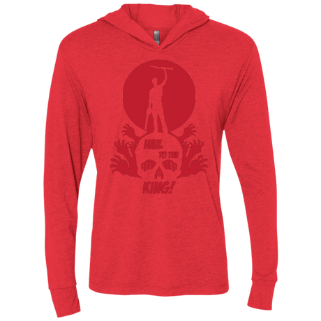 T-Shirts Vintage Red / X-Small Hail to the King Triblend Long Sleeve Hoodie Tee
