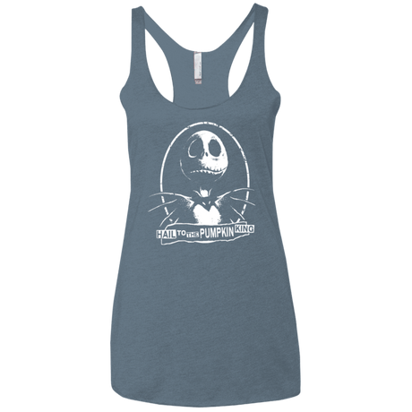 T-Shirts Indigo / X-Small Hail To The King Women's Triblend Racerback Tank