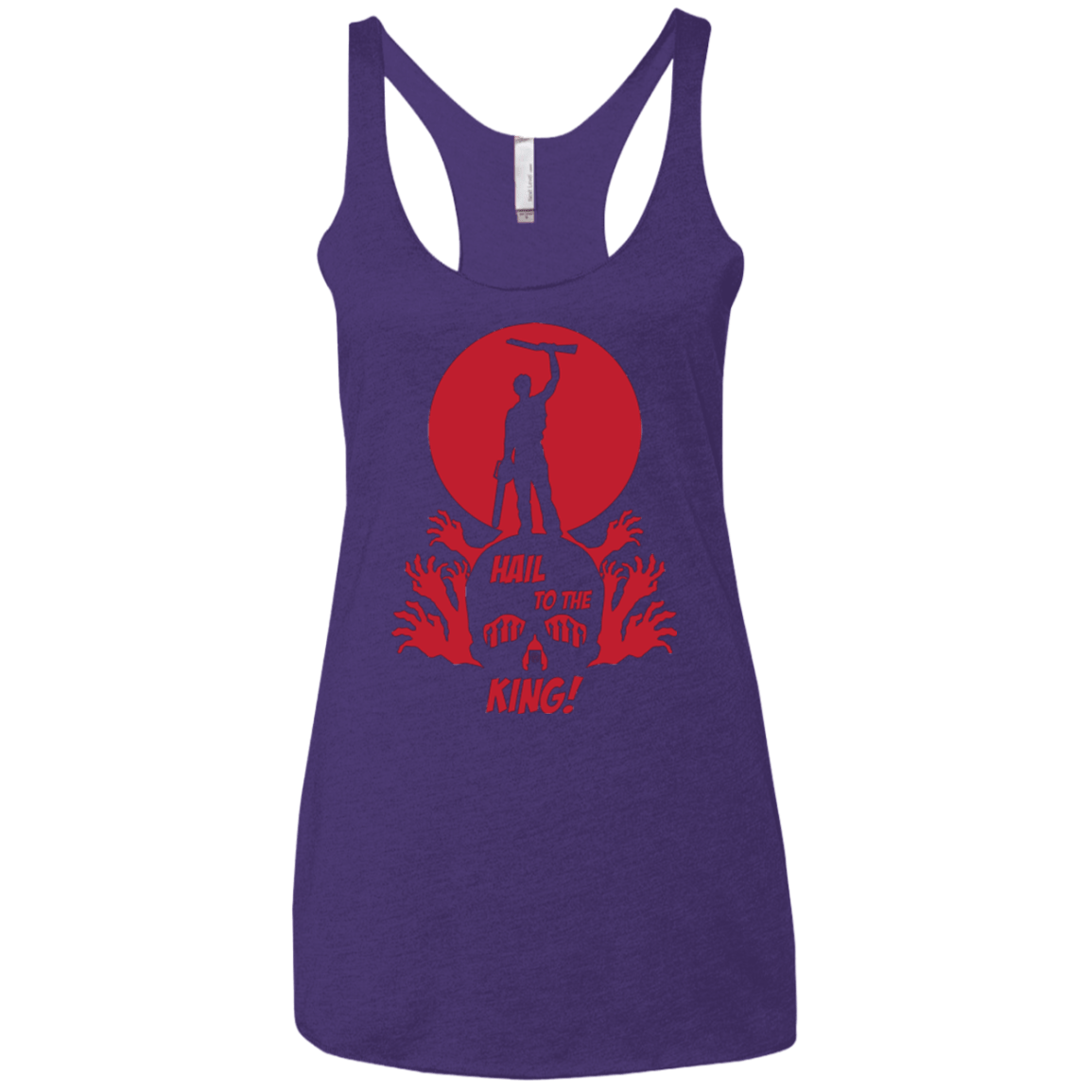 T-Shirts Purple / X-Small Hail to the King Women's Triblend Racerback Tank