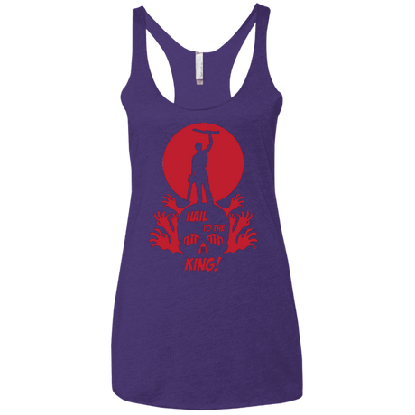 T-Shirts Purple / X-Small Hail to the King Women's Triblend Racerback Tank