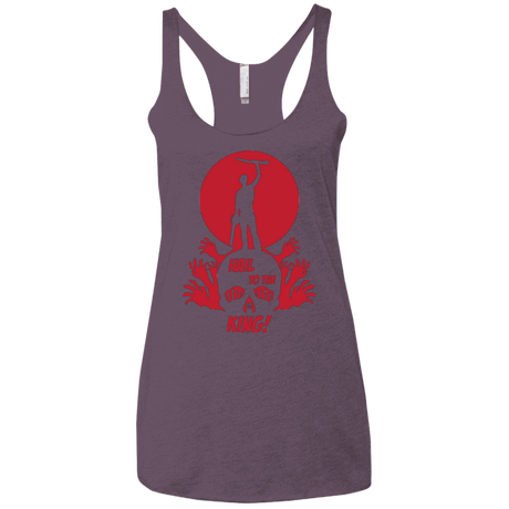 T-Shirts Vintage Purple / X-Small Hail to the King Women's Triblend Racerback Tank