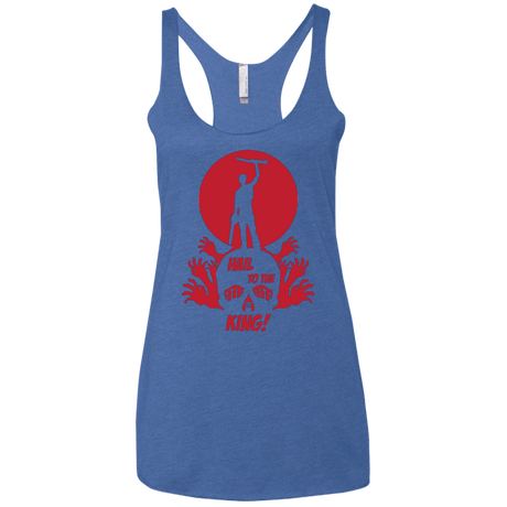 T-Shirts Vintage Royal / X-Small Hail to the King Women's Triblend Racerback Tank