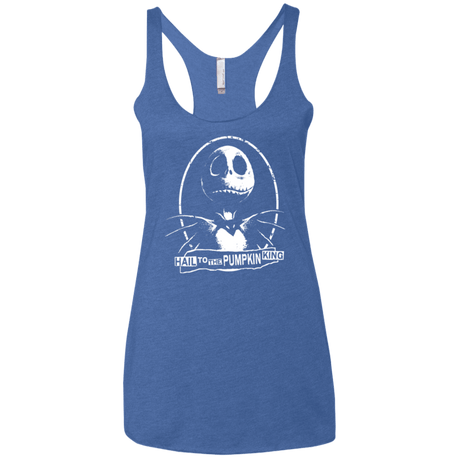 T-Shirts Vintage Royal / X-Small Hail To The King Women's Triblend Racerback Tank