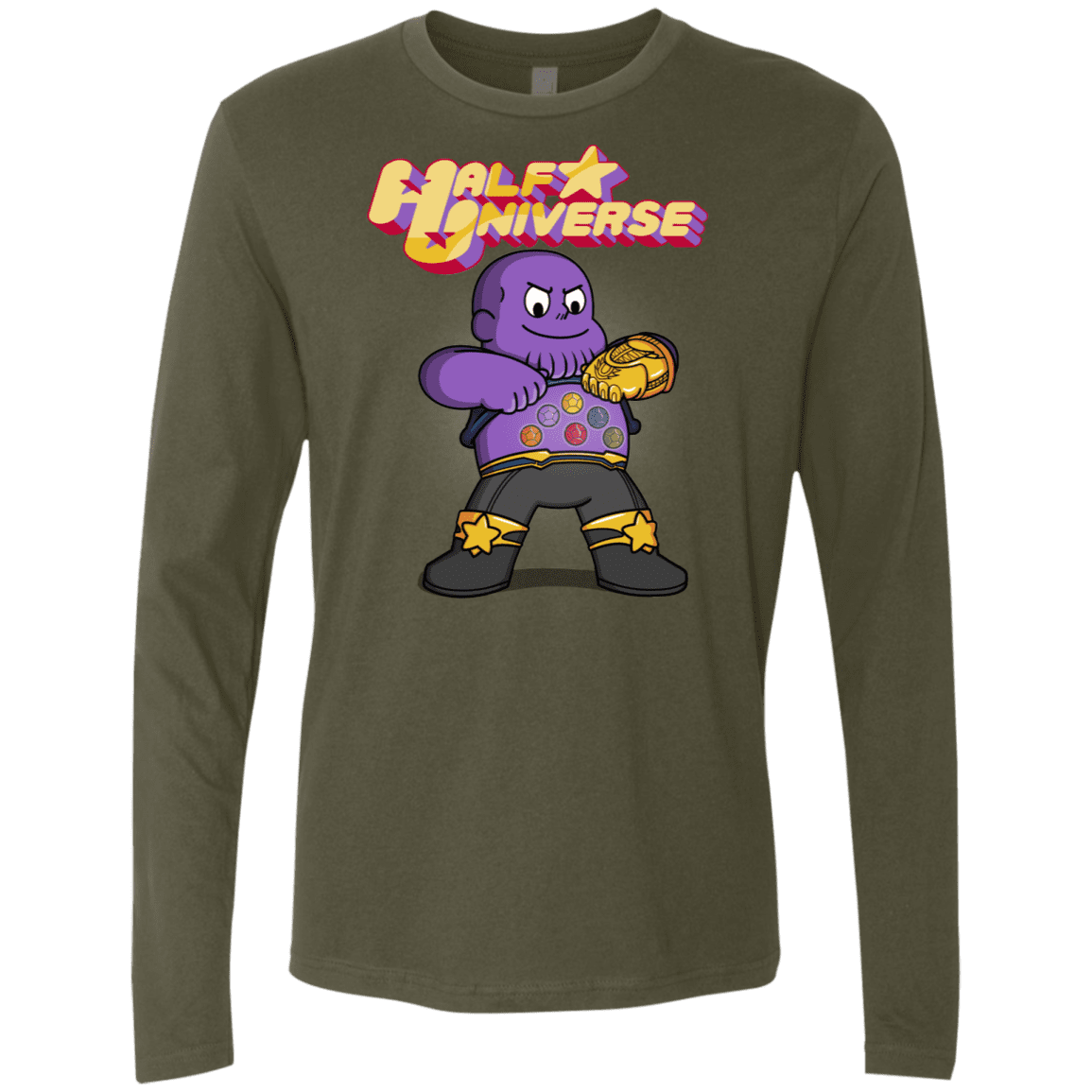 T-Shirts Military Green / S Half Universe Men's Premium Long Sleeve