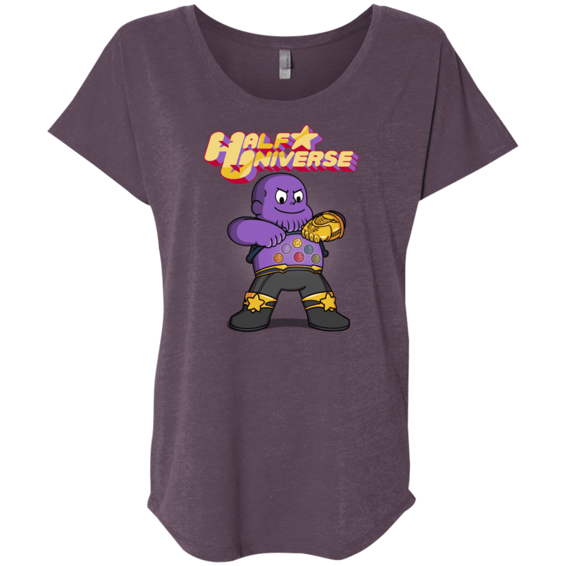 T-Shirts Vintage Purple / X-Small Half Universe Triblend Dolman Sleeve