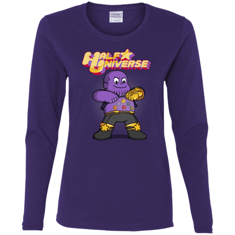 T-Shirts Purple / S Half Universe Women's Long Sleeve T-Shirt