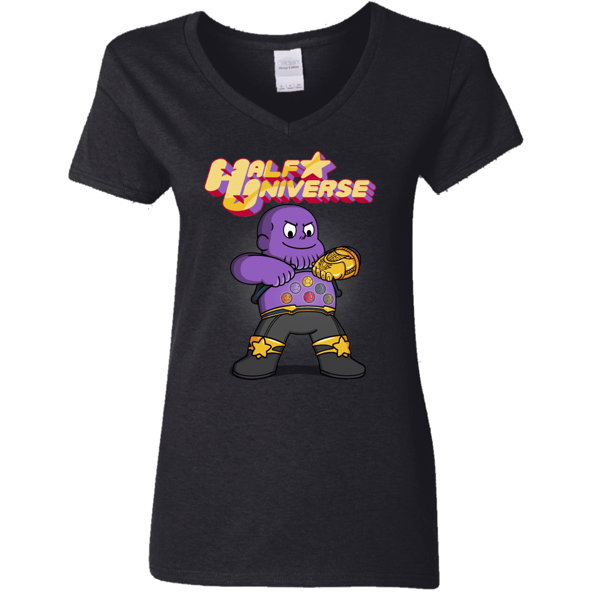 T-Shirts Black / S Half Universe Women's V-Neck T-Shirt