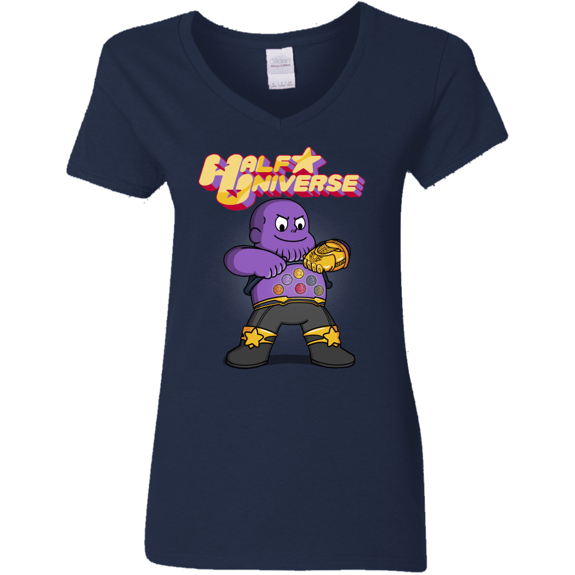 T-Shirts Navy / S Half Universe Women's V-Neck T-Shirt