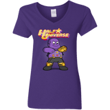 T-Shirts Purple / S Half Universe Women's V-Neck T-Shirt