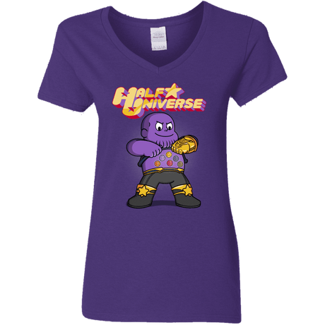 T-Shirts Purple / S Half Universe Women's V-Neck T-Shirt