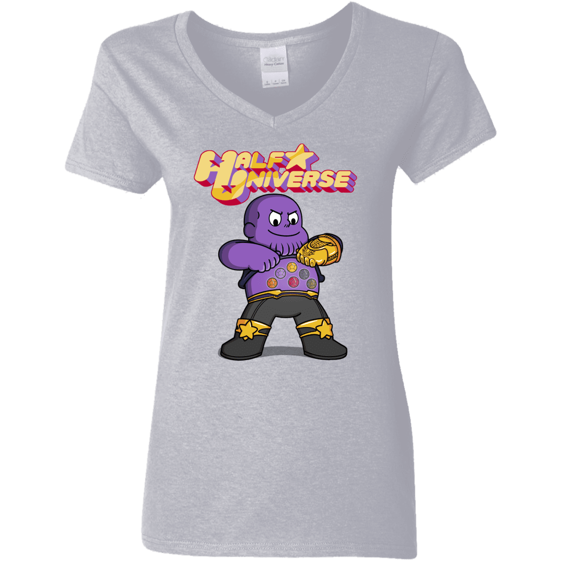 T-Shirts Sport Grey / S Half Universe Women's V-Neck T-Shirt