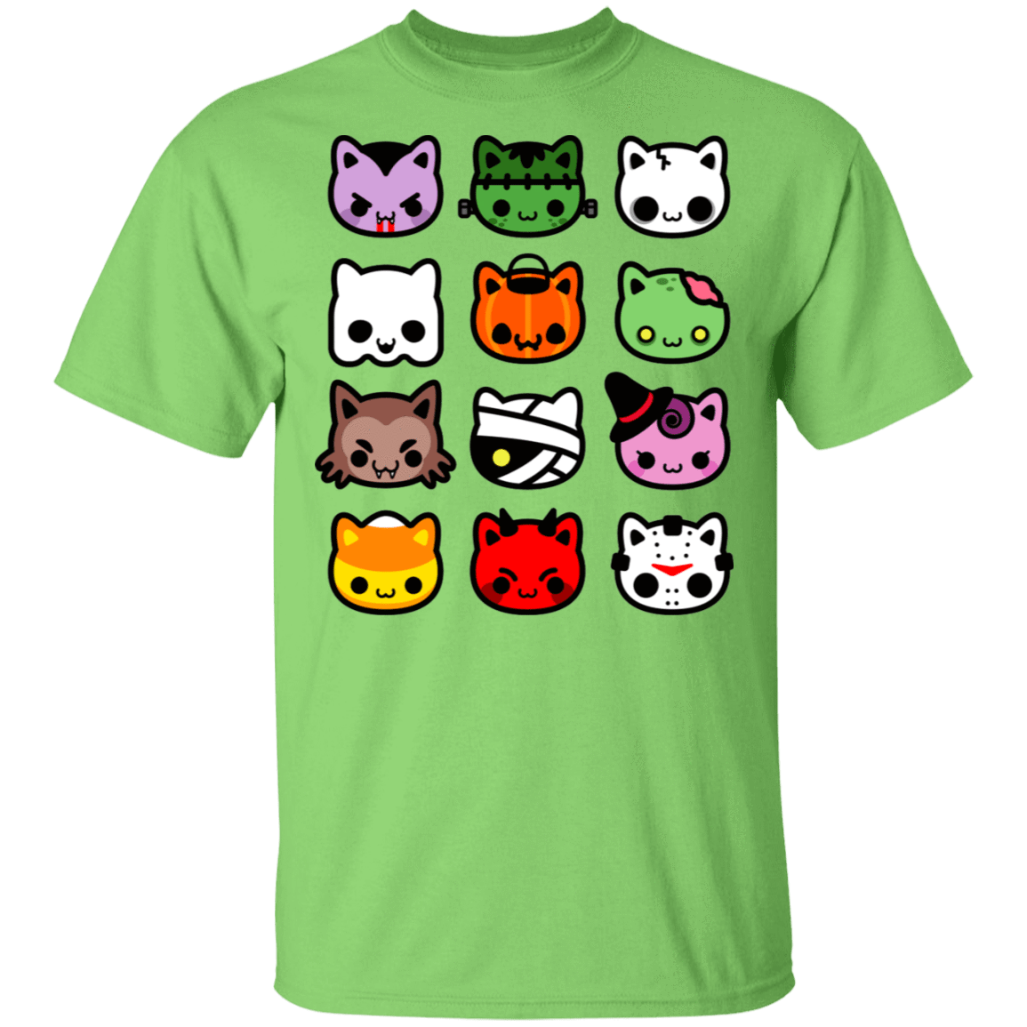 T-Shirts Lime / S Hallow Kitties T-Shirt