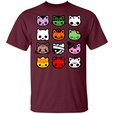 T-Shirts Maroon / S Hallow Kitties T-Shirt