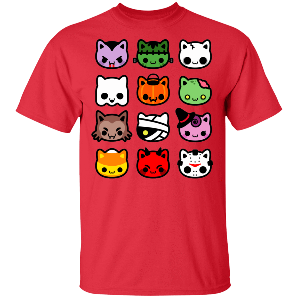 T-Shirts Red / S Hallow Kitties T-Shirt