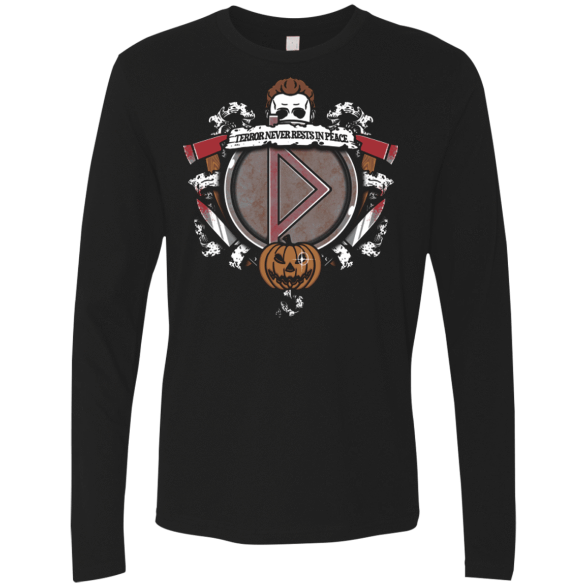 T-Shirts Black / Small Halloween Crest Men's Premium Long Sleeve