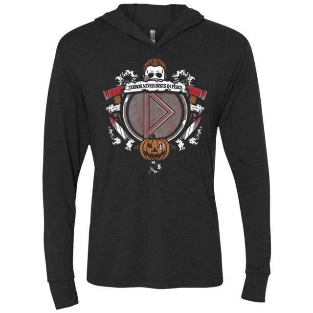 T-Shirts Vintage Black / X-Small Halloween Crest Triblend Long Sleeve Hoodie Tee