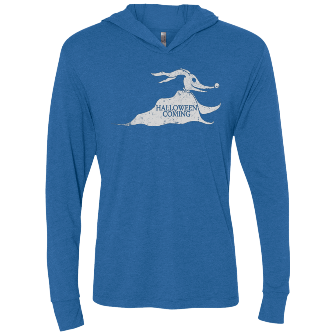 T-Shirts Vintage Royal / X-Small Halloween Is Coming Triblend Long Sleeve Hoodie Tee