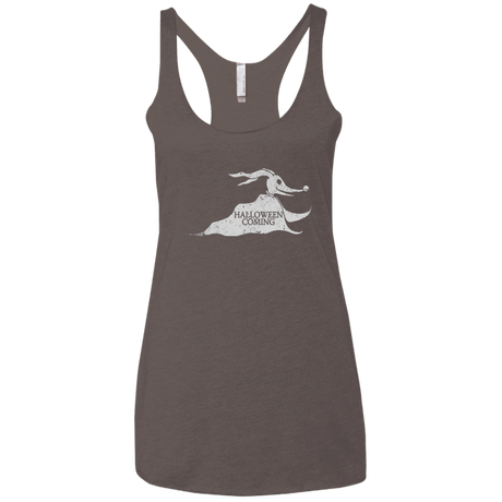 T-Shirts Macchiato / X-Small Halloween Is Coming Women's Triblend Racerback Tank