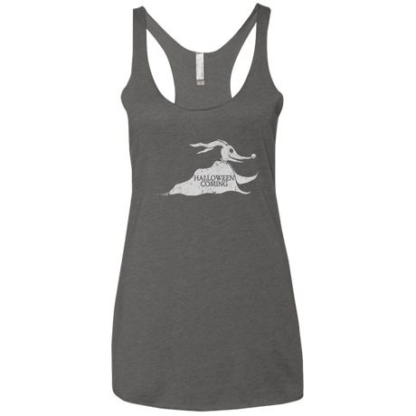 T-Shirts Premium Heather / X-Small Halloween Is Coming Women's Triblend Racerback Tank