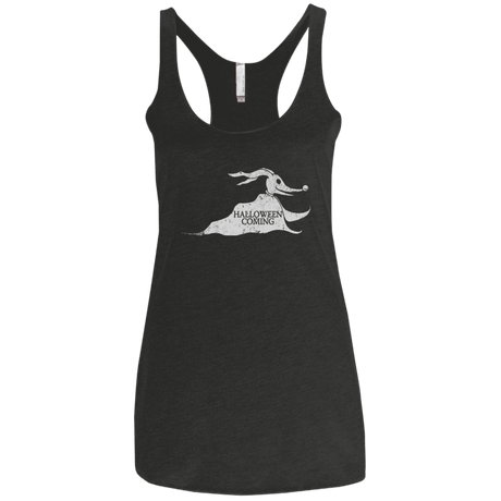 T-Shirts Vintage Black / X-Small Halloween Is Coming Women's Triblend Racerback Tank