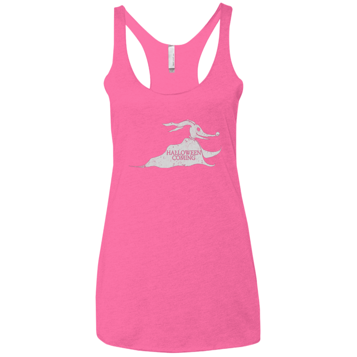 T-Shirts Vintage Pink / X-Small Halloween Is Coming Women's Triblend Racerback Tank