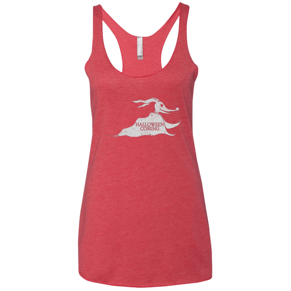 T-Shirts Vintage Red / X-Small Halloween Is Coming Women's Triblend Racerback Tank