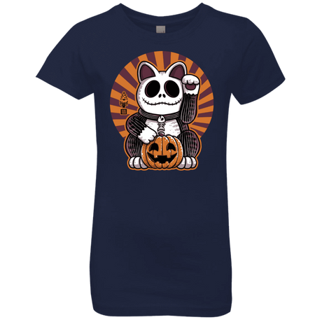 T-Shirts Midnight Navy / YXS Halloween Neko Girls Premium T-Shirt