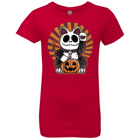 T-Shirts Red / YXS Halloween Neko Girls Premium T-Shirt