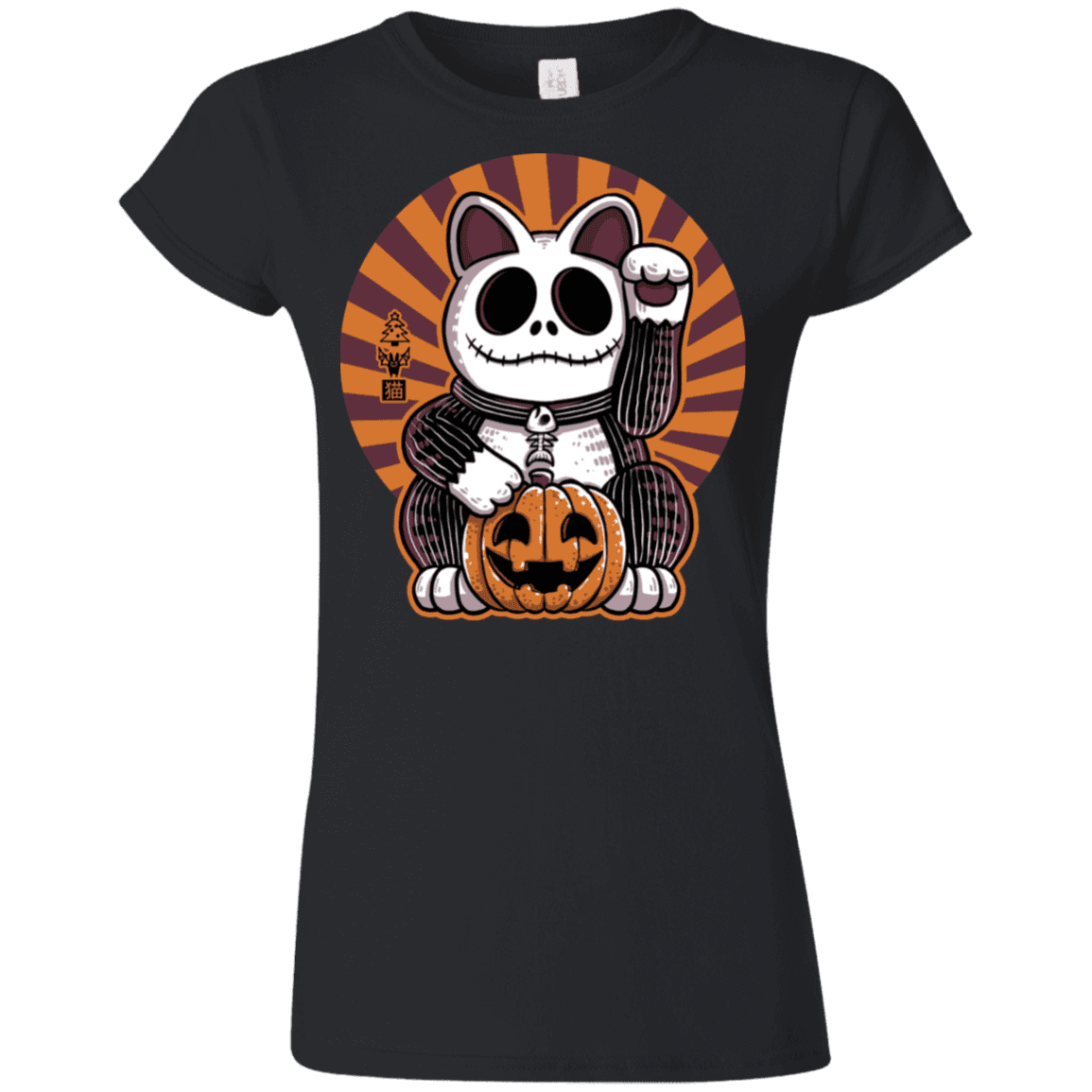 T-Shirts Black / S Halloween Neko Junior Slimmer-Fit T-Shirt