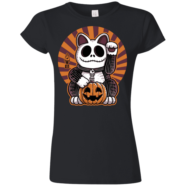 T-Shirts Black / S Halloween Neko Junior Slimmer-Fit T-Shirt