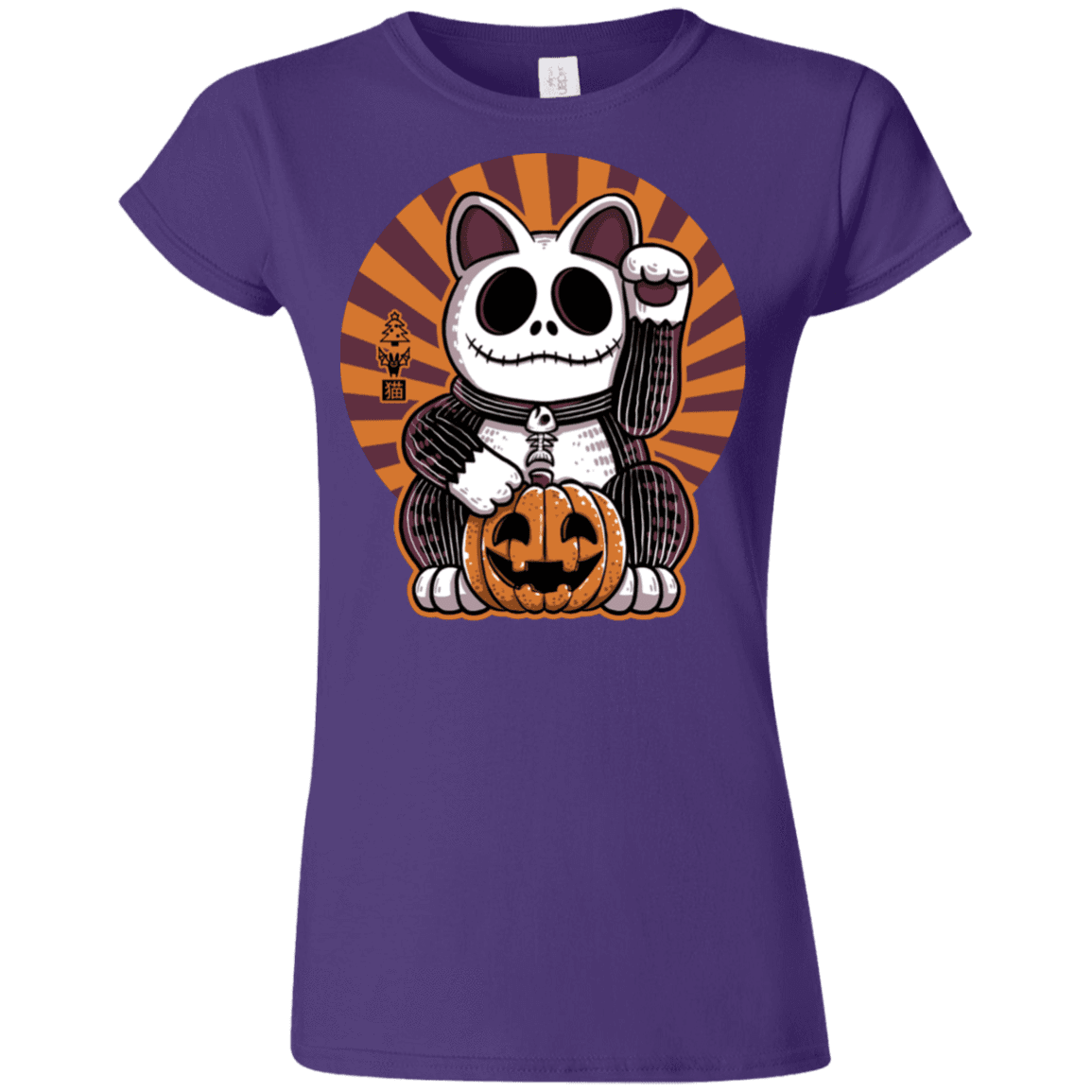 T-Shirts Purple / S Halloween Neko Junior Slimmer-Fit T-Shirt