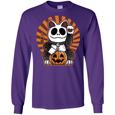 T-Shirts Purple / S Halloween Neko Men's Long Sleeve T-Shirt