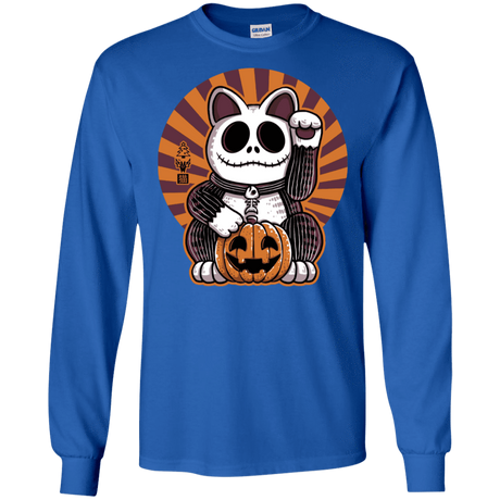 T-Shirts Royal / S Halloween Neko Men's Long Sleeve T-Shirt