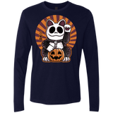 T-Shirts Midnight Navy / S Halloween Neko Men's Premium Long Sleeve