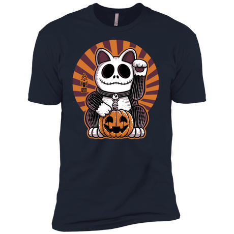 T-Shirts Midnight Navy / X-Small Halloween Neko Men's Premium T-Shirt