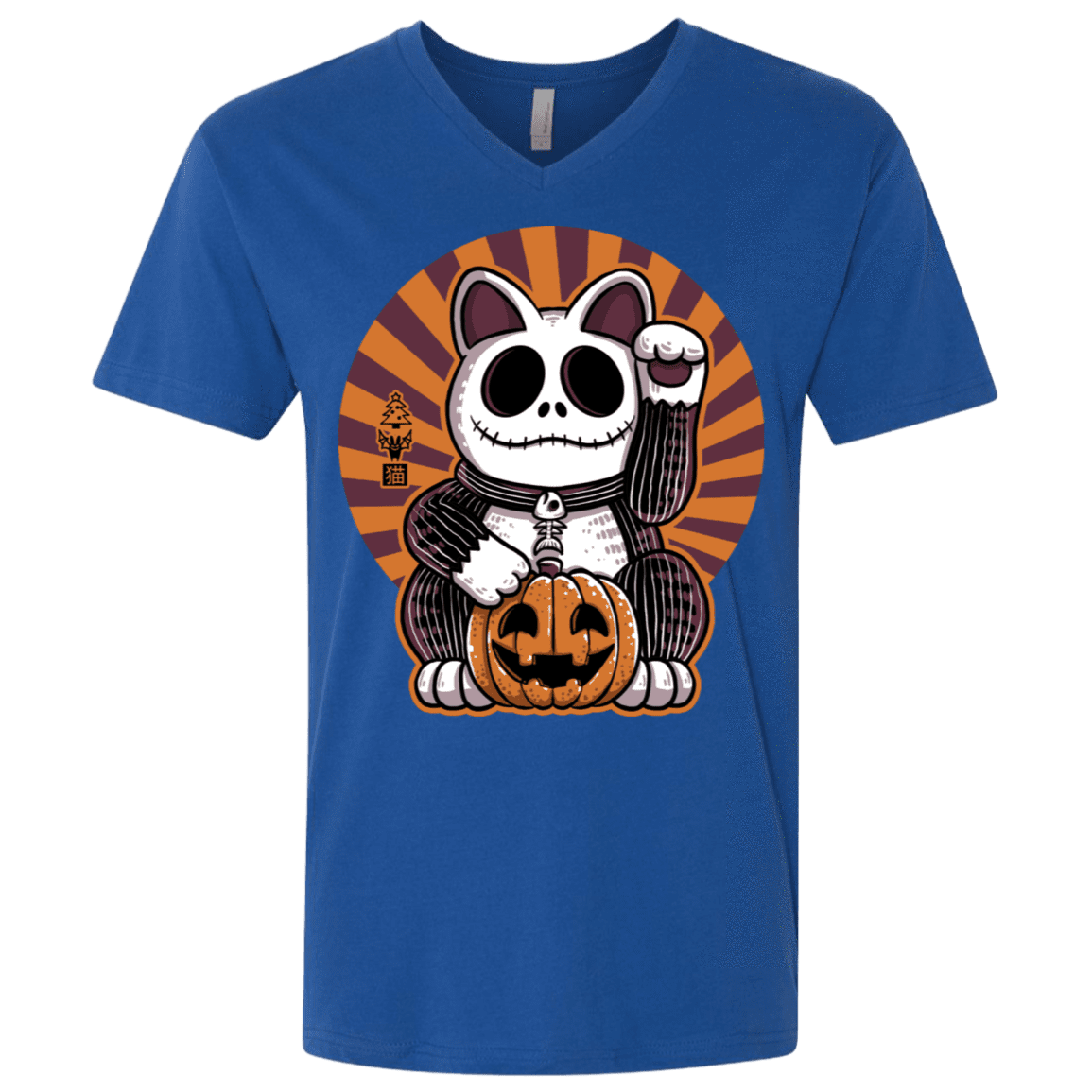 T-Shirts Royal / X-Small Halloween Neko Men's Premium V-Neck