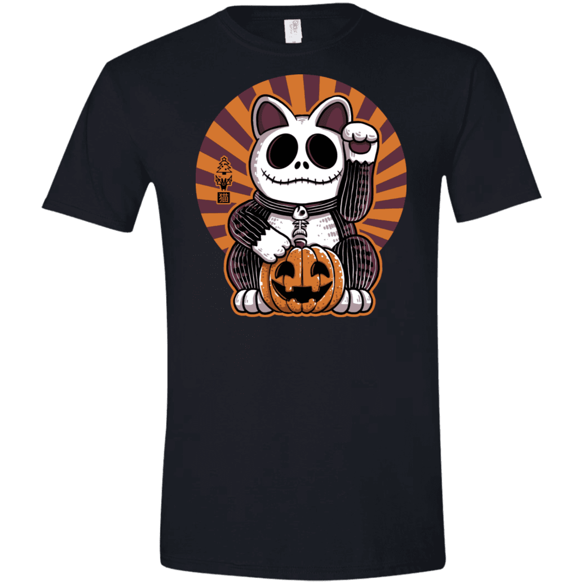 T-Shirts Black / X-Small Halloween Neko Men's Semi-Fitted Softstyle